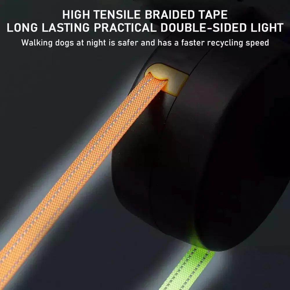 Dual Pet Leash Retractable Reflective Lead 360 Swivel Double Dog Walking Leash - Creatique
