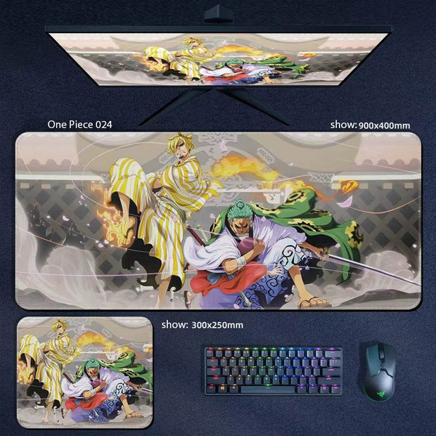Large One Piece Anime Mousepad - Perfect Gaming Accessory Featuring Luffy, Zoro, Ace & Chopper - Ideal Gift for Gamers! - Creatique