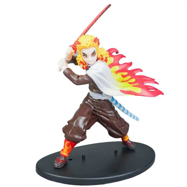 Demon Slayer PVC Action Figures - Tanjirou, Agatsuma, Zenitsu & Kyoujurou Collectible Model Toy Set for Kids & Gifts (14-22cm) - Creatique