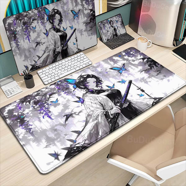 XXL Demon Slayer Kochou Shinobu Mousepad - Premium Lock Edge Gaming Mouse Pad for Ultimate Comfort & Control - Creatique