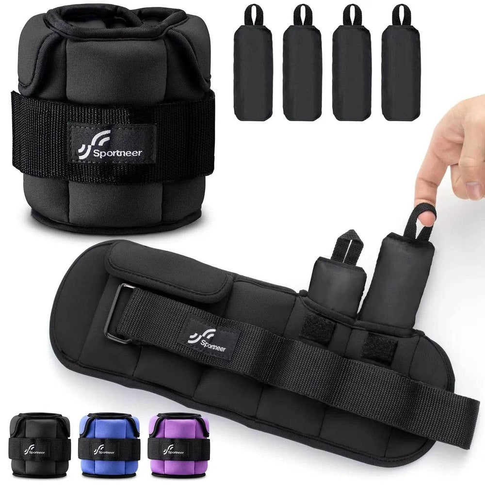 Adjustable Wrist and Ankle Weights for Men & Women - Versatile 1-10 lbs Leg Weights for Enhanced Gym Fitness - Creatique