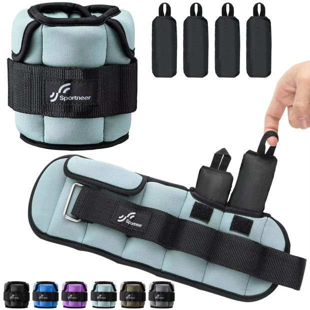 Adjustable Wrist and Ankle Weights for Men & Women - Versatile 1-10 lbs Leg Weights for Enhanced Gym Fitness - Creatique