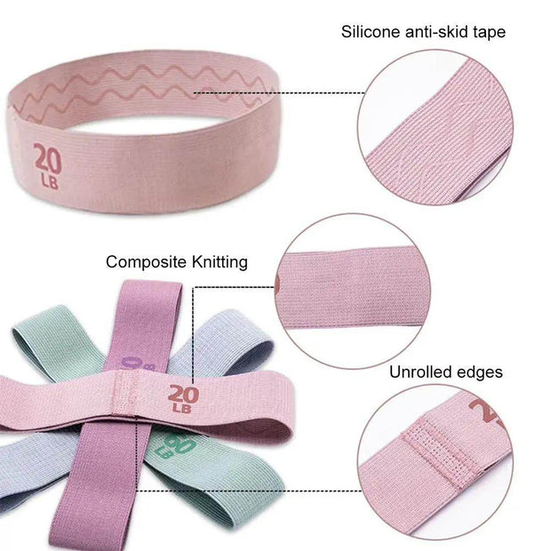 Ultimate Fabric Resistance Bands for Yoga & Pilates - Hip Circle Expander Loops for Enhanced Gym Training & Workouts - Creatique