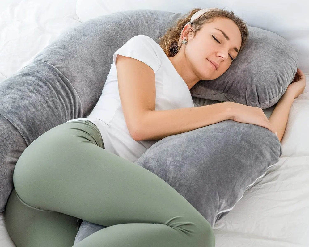 Full Body Pregnancy Pillow – Soft Velvet Cover - Creatique
