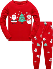 Little Boys Girls Christmas Pajamas Sets for Toddler 100% Cotton Dinosaur Starry Sleepwear Long Sleeve 2 Pcs Kids Clothes Pjs - Creatique