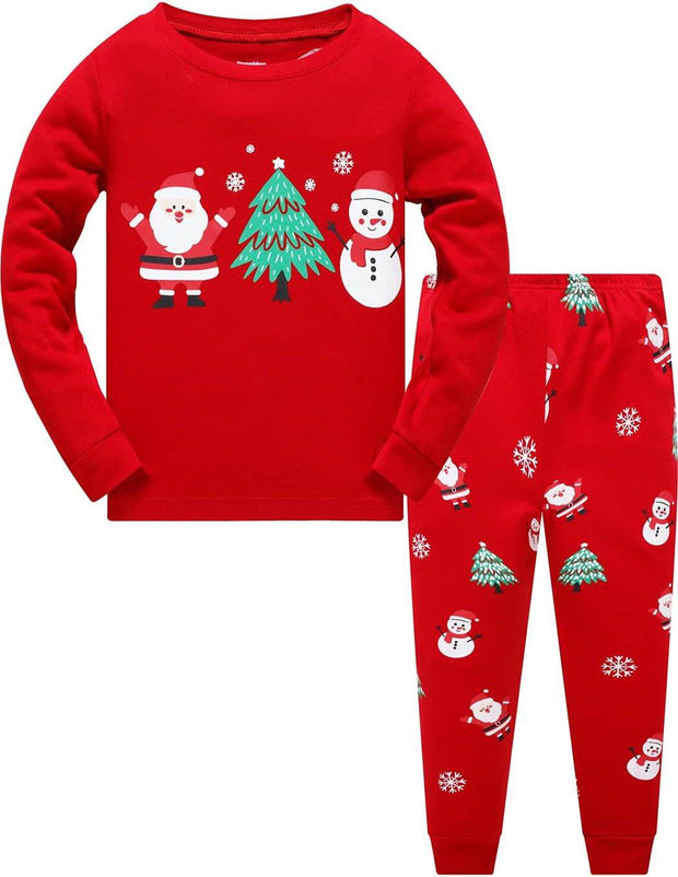 Little Boys Girls Christmas Pajamas Sets for Toddler 100% Cotton Dinosaur Starry Sleepwear Long Sleeve 2 Pcs Kids Clothes Pjs - Creatique