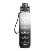 1L Leakproof Tritan Water Bottle with Time Scale & Bounce Cover - Perfect for Outdoor Sports & Fitness - Creatique