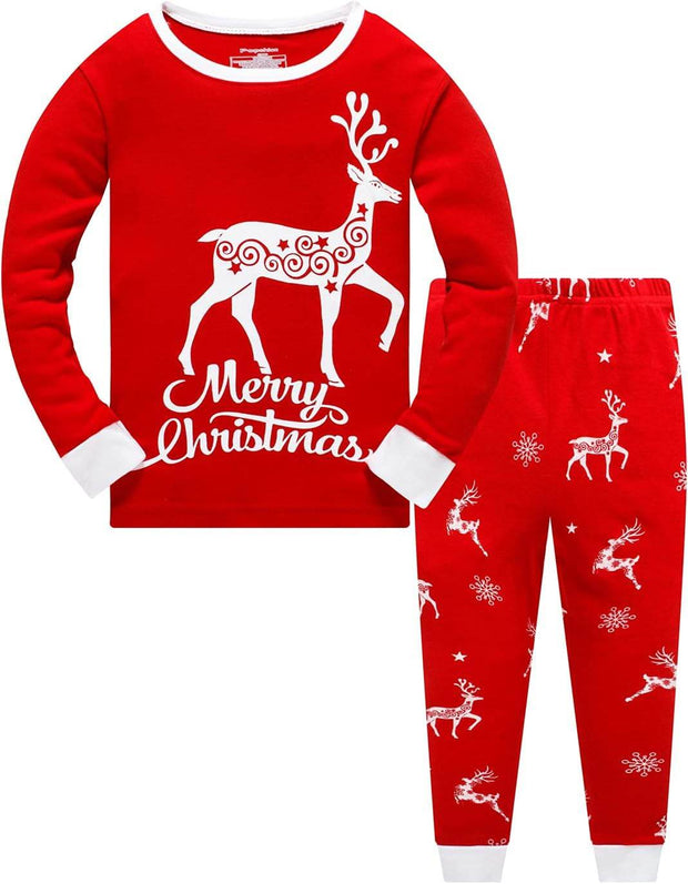 Little Boys Girls Christmas Pajamas Sets for Toddler 100% Cotton Dinosaur Starry Sleepwear Long Sleeve 2 Pcs Kids Clothes Pjs - Creatique