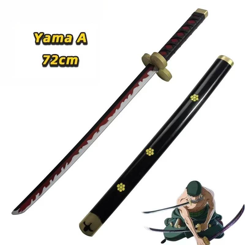 72cm Roronoa Zoro Katana Sword - High-Quality PU Replica for Anime Cosplay and Role Playing, Perfect Gift for Samurai Fans - Creatique
