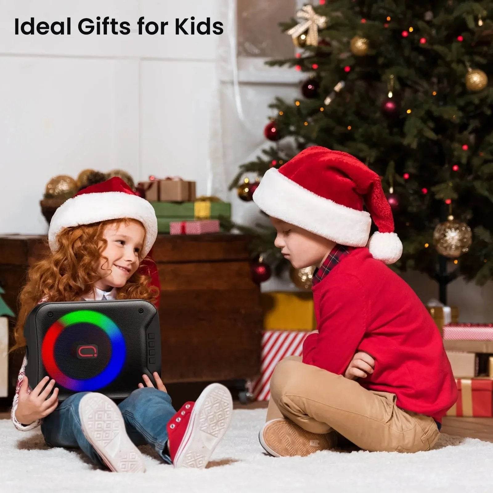 Outdoor Party Speaker with LED Light & Microphone - Creatique